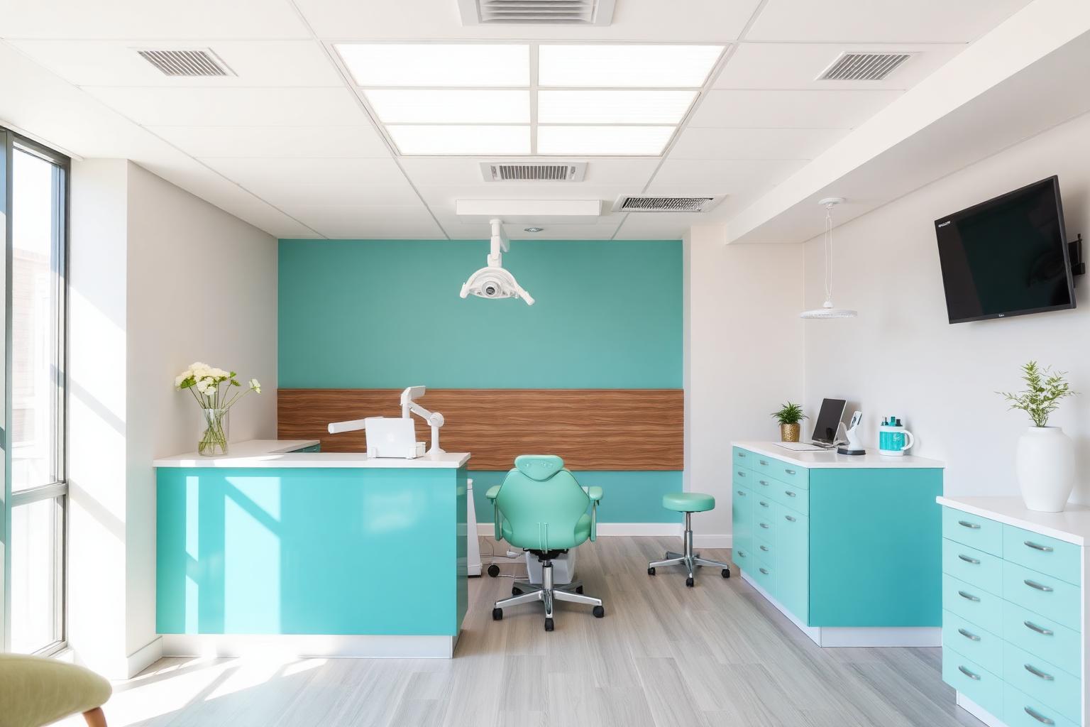 Wnętrze nowoczesnej kliniki stomatologicznej Dentamed